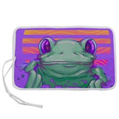 Frog Animal Sun Amphibian Figure Digital Art Pen Storage Case (s) by Wegoenart