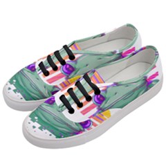 Frog Animal Sun Amphibian Figure Digital Art Women s Classic Low Top Sneakers by Wegoenart