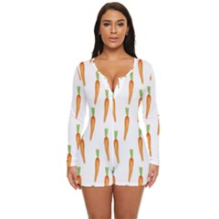 Carrot Long Sleeve Boyleg Swimsuit by SychEva