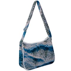 Waves Wave Nature Beach Zip Up Shoulder Bag by Salman4z