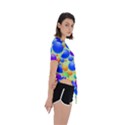 Background Pattern Design Colorful Bubbles Asymmetrical Short Sleeve Sports Tee View3
