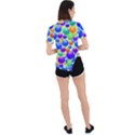Background Pattern Design Colorful Bubbles Asymmetrical Short Sleeve Sports Tee View4