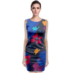 Patterns Rosebuds Classic Sleeveless Midi Dress by Salman4z