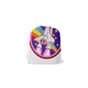 Badge Patch Pink Rainbow Rocket Drawstring Pouch (XS) View2