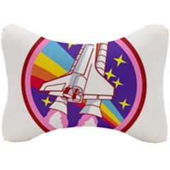 Badge Patch Pink Rainbow Rocket Seat Head Rest Cushion by Salman4z