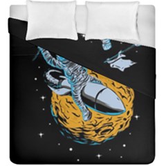 Astronaut Planet Space Science Duvet Cover Double Side (king Size) by Salman4z