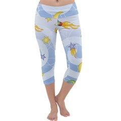 Science Fiction Outer Space Capri Yoga Leggings by Salman4z
