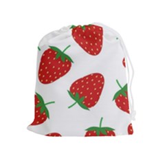 Seamless Pattern Fresh Strawberry Drawstring Pouch (xl) by Salman4z