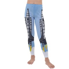 Rocket Shuttle Spaceship Science Kids  Lightweight Velour Leggings by Salman4z