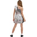Cute Cats Seamless Pattern Kids  One Shoulder Party Dress View4