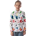 Vector Set Isolates With Cute Birds Scandinavian Style Kids  Long Sleeve Shirt View1