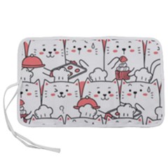 Cute Cat Chef Cooking Seamless Pattern Cartoon Pen Storage Case (s) by Salman4z