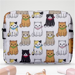 Cat Kitten Seamless Pattern Make Up Pouch (large) by Salman4z