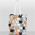 Cute-cat-kitten-cartoon-doodle-seamless-pattern Full Print Rope Handle Tote (Small) View1