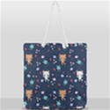 Cute-astronaut-cat-with-star-galaxy-elements-seamless-pattern Full Print Rope Handle Tote (Large) View2