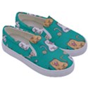 Seamless-pattern-cute-cat-cartoon-with-hand-drawn-style Kids  Canvas Slip Ons View3