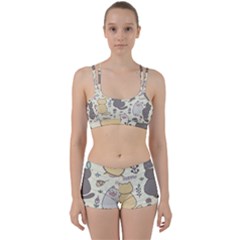 Funny Cartoon Cats Seamless Pattern Perfect Fit Gym Set by Salman4z