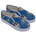Seamless-pattern-funny-astronaut-outer-space-transportation Kids  Canvas Slip Ons View3