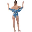 Seamless-pattern-funny-astronaut-outer-space-transportation Drape Piece Swimsuit View2