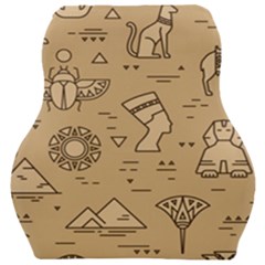 Egyptian-seamless-pattern-symbols-landmarks-signs-egypt Car Seat Velour Cushion  by Salman4z
