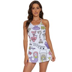 Fantasy-things-doodle-style-vector-illustration 2-in-1 Flare Activity Dress by Salman4z