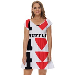 I Love Truffles Short Sleeve Tiered Mini Dress by ilovewhateva
