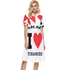 I Love Tiramisu Button Top Knee Length Dress by ilovewhateva