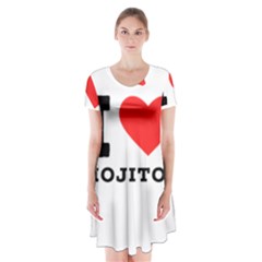 I Love Mojitos  Short Sleeve V-neck Flare Dress by ilovewhateva