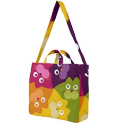 Colorful Cats Square Shoulder Tote Bag by Sparkle