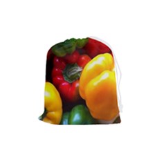 Colorful Capsicum Drawstring Pouch (medium) by Sparkle