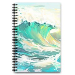 Waves Ocean Sea Tsunami Nautical Painting 5 5  X 8 5  Notebook by Ravend