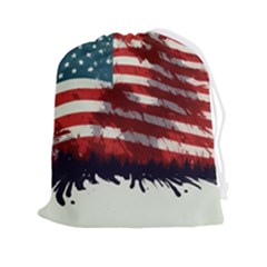 Patriotic Usa United States Flag Old Glory Drawstring Pouch (2xl) by Ravend