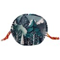 Forest Papercraft Trees Background Drawstring Bucket Bag View3