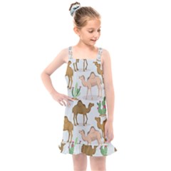 Camels-cactus-desert-pattern Kids  Overall Dress by Salman4z