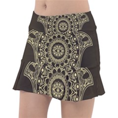 Hamsa-hand-drawn-symbol-with-flower-decorative-pattern Classic Tennis Skirt by Salman4z