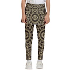 Hamsa-hand-drawn-symbol-with-flower-decorative-pattern Kids  Skirted Pants by Salman4z