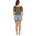 Hamsa-hand-drawn-symbol-with-flower-decorative-pattern Button up blouse View4