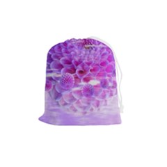 Dahlia Blossom Bloom Dahlias Fall Drawstring Pouch (medium) by danenraven