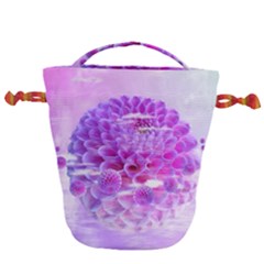 Dahlia Blossom Bloom Dahlias Fall Drawstring Bucket Bag by danenraven