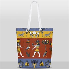 Ancient-egyptian-religion-seamless-pattern Full Print Rope Handle Tote (small) by Salman4z