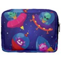 Cartoon-funny-aliens-with-ufo-duck-starry-sky-set Make Up Pouch (Large) View2
