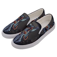 Illustration-drunk-astronaut Men s Canvas Slip Ons by Salman4z