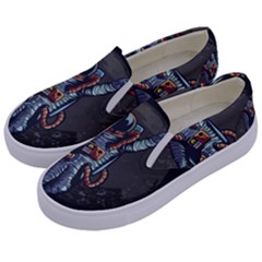 Illustration-drunk-astronaut Kids  Canvas Slip Ons by Salman4z
