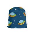 Seamless-pattern-ufo-with-star-space-galaxy-background Drawstring Pouch (Large) View1