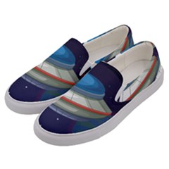 Ufo-alien-spaceship-galaxy Men s Canvas Slip Ons by Salman4z