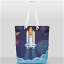 Spaceship-milkyway-galaxy Full Print Rope Handle Tote (Small) View2
