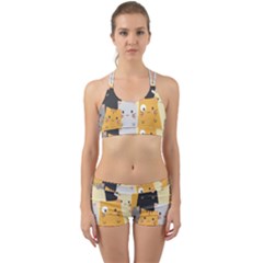 Seamless-pattern-cute-cat-cartoons Back Web Gym Set by Salman4z