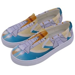 Space-exploration-illustration Kids  Canvas Slip Ons by Salman4z