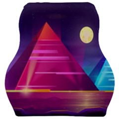 Egyptian-pyramids-night-landscape-cartoon Car Seat Velour Cushion  by Salman4z