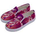 Astronaut-spacesuit-standing-surfboard-surfing-milky-way-stars Kids  Canvas Slip Ons View2